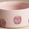 Pop Dots Stoneware Pet Bowl 14cm Pink 2 Pieces Set by Egg Back Home