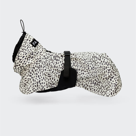 PAIKKA pilkullinen hohtava ja heijastava sadetakki koiralle