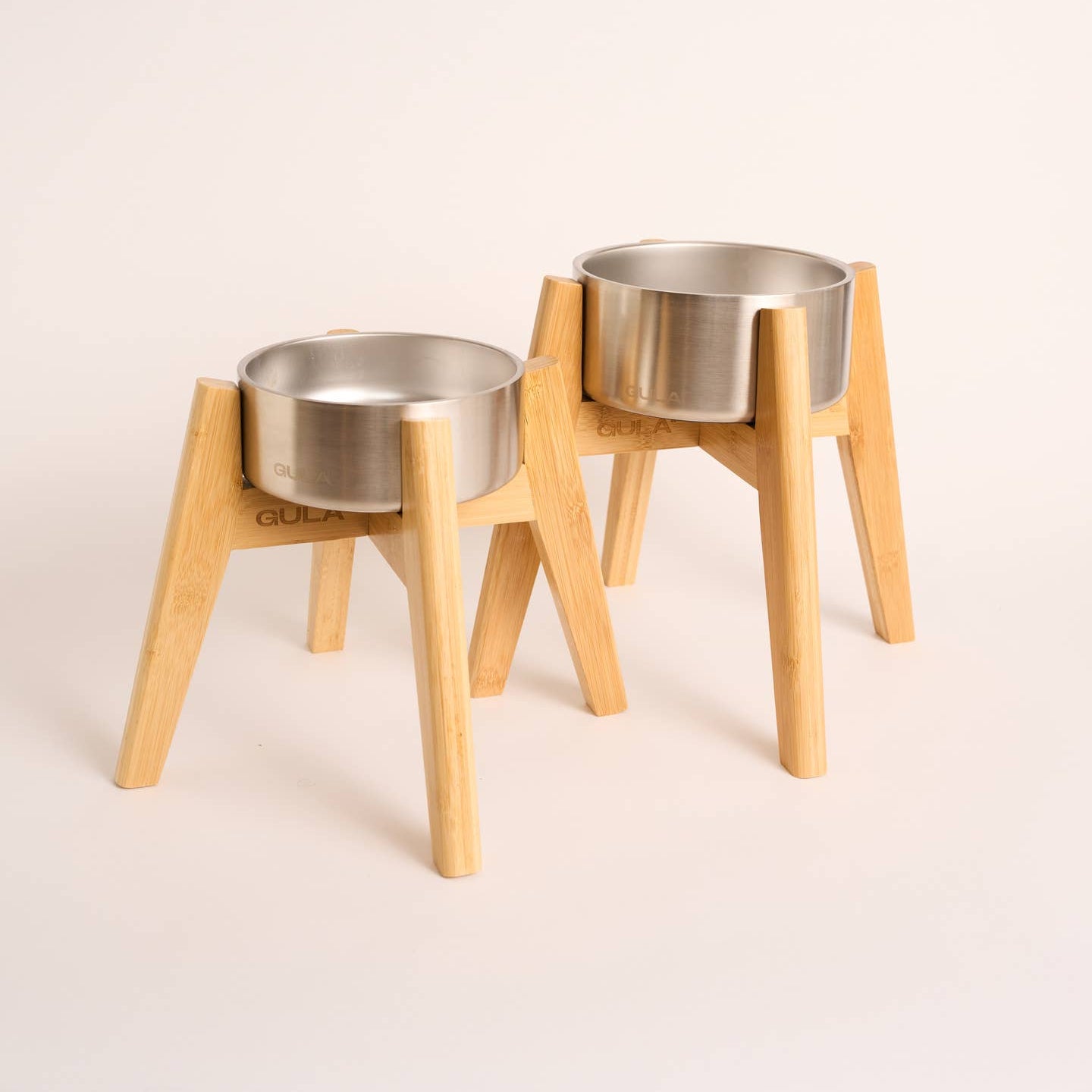 GULA koiran ruokakuppiteline, bambu