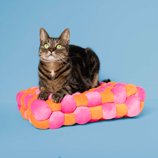 Makoilualusta, oranssi-pinkki