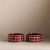 Pool Stoneware Pet Bowl 14cm Burgundy 2 Pieces Set by Egg Back Home
