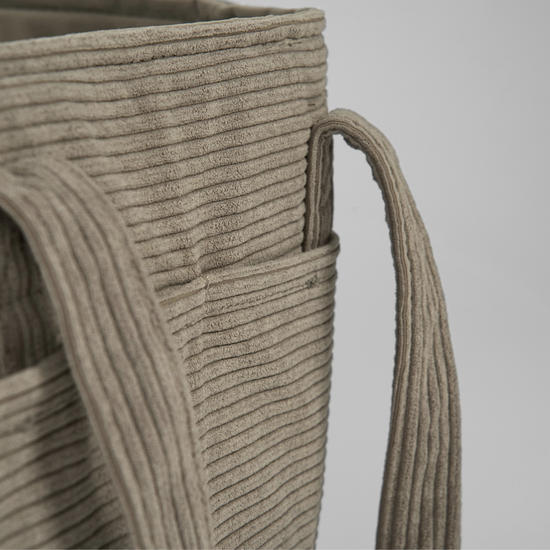 Vilda Carrier Bag | Taupe Corduroy by Staey