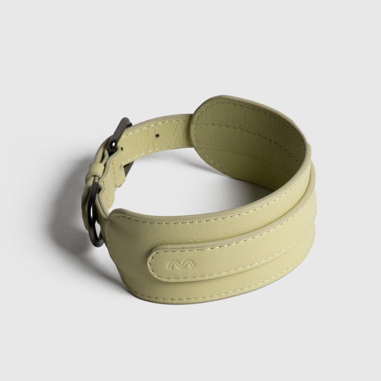 Masimalo koiran leveä nahkapanta, light sage