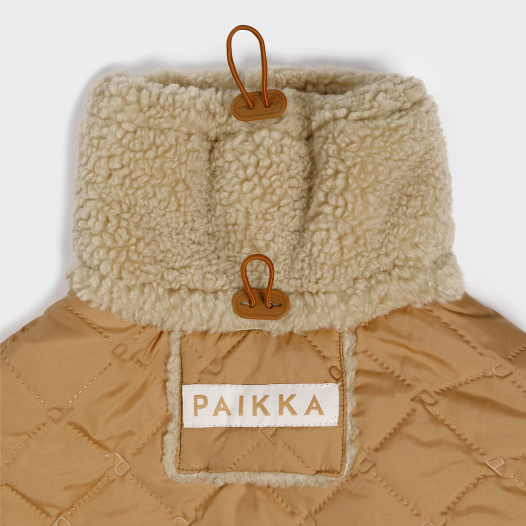 PAIKKA quilted sherpa dog winter coat