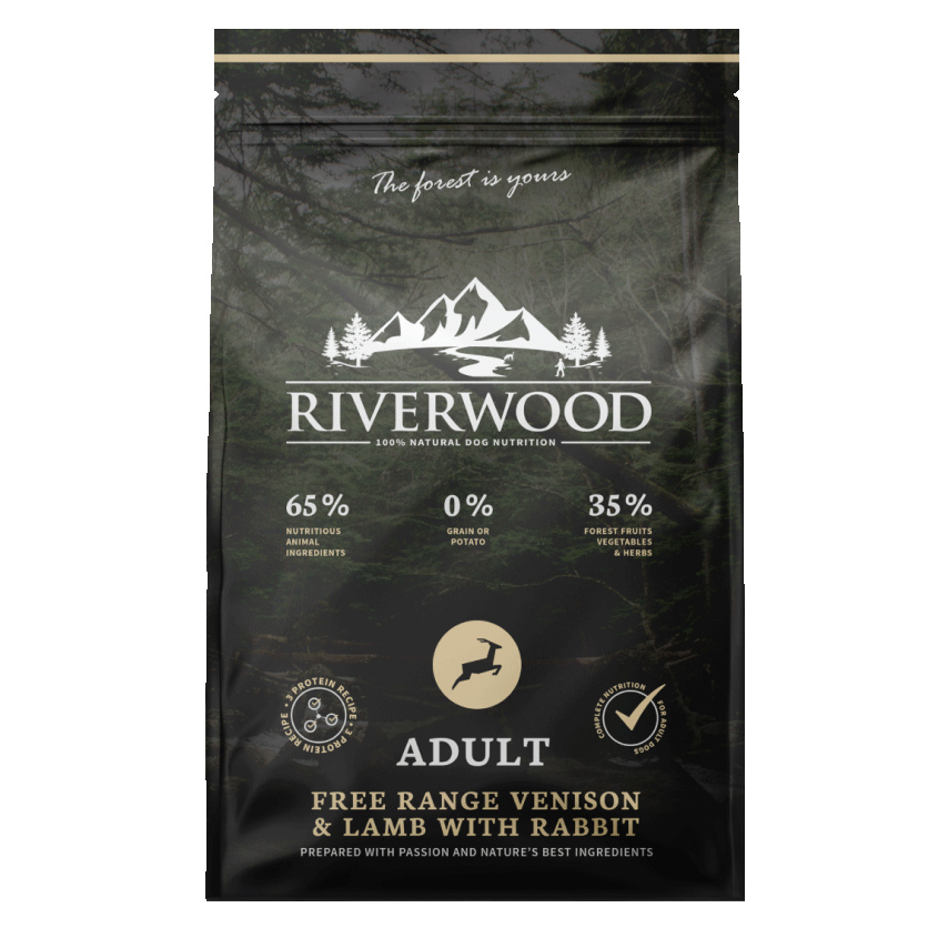 Riverwood viljaton koiranruoka, peura, lammas & kani