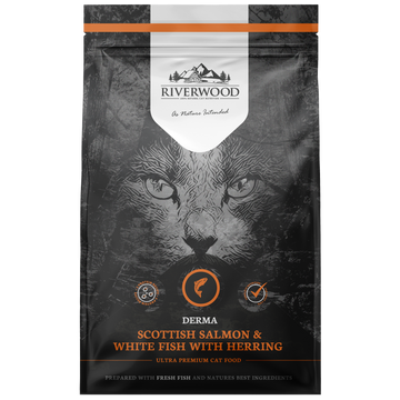 Grain-free Derma cat food with salmon, white fish & herring