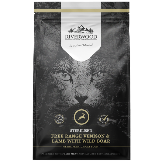 Grain-free complete food for sterilised cats, deer, lamb &amp; wild boar