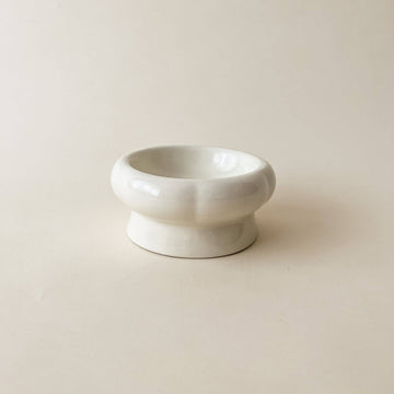 Creamy Elevated Cat Water Bowl
