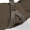 Vera dog winter coat with harness, chestnut