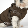 Vera dog winter coat with harness, chestnut