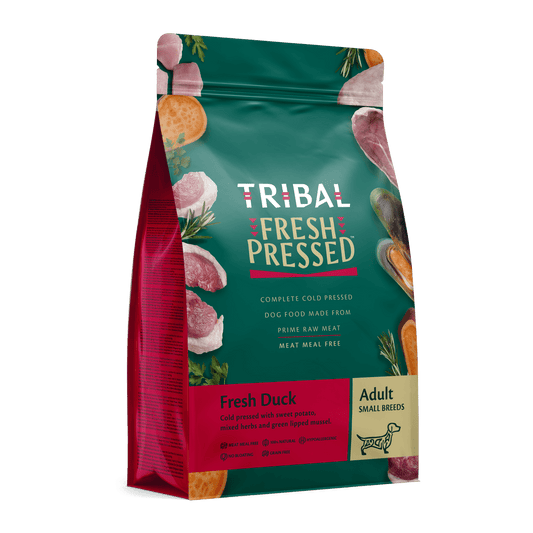 Tribal Kylmäpuristettu kuivaruoka pienille roduille, ankka