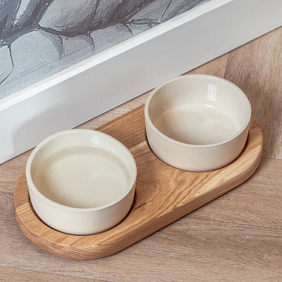 AVA bowls Puinen ruokakuppiteline