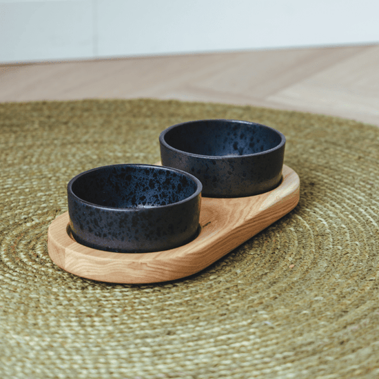 AVA bowls Puinen ruokakuppiteline