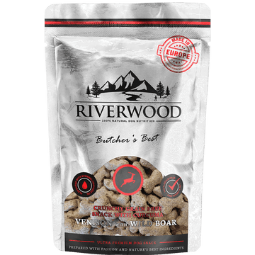 Riverwood Rapeat viljattomat makupalat koiralle, peura & villisika