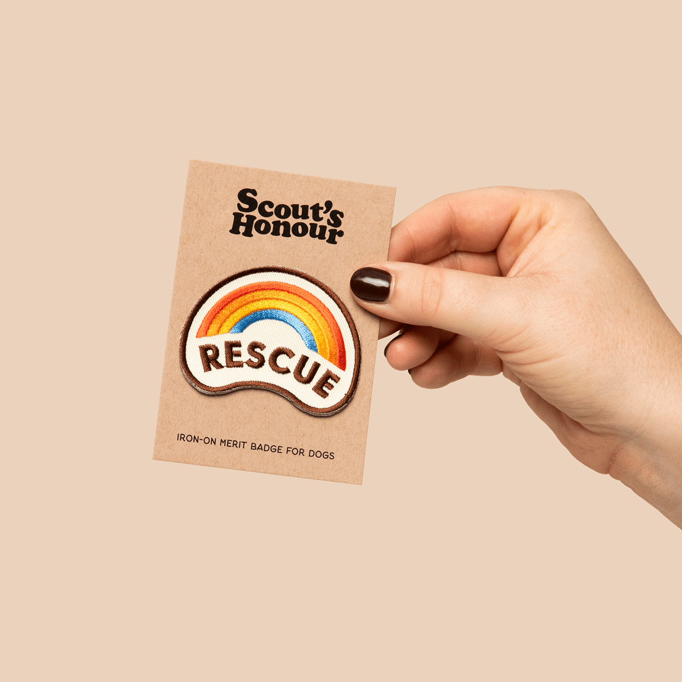Scout's Honour Rescue - silitettävä kangasmerkki lemmikille